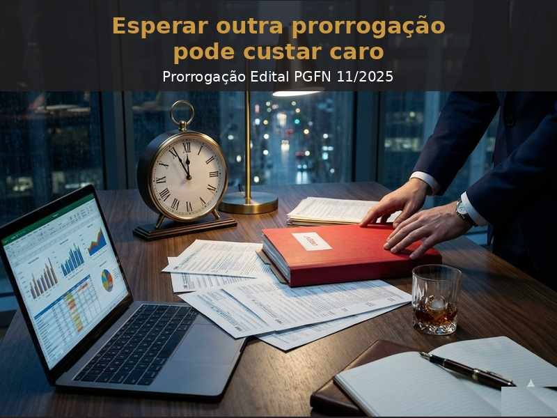 Prorrogação do Edital PGFN 11/2025: Vai Acontecer de Novo? O que Considerar Antes de Apostar Nisso