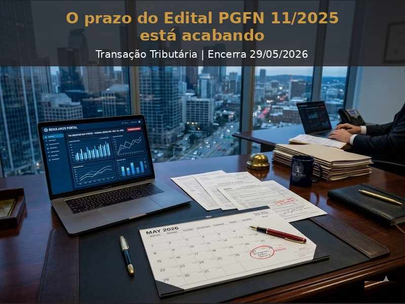 Transação Tributária PGFN: Edital 11/2025 Encerra em 29 de Maio de 2026